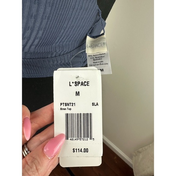 NWT L*Space Siren Bikini Top in Slate size Medium - Picture 3 of 6